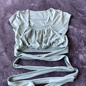 Women's Green/Blue Crop Top